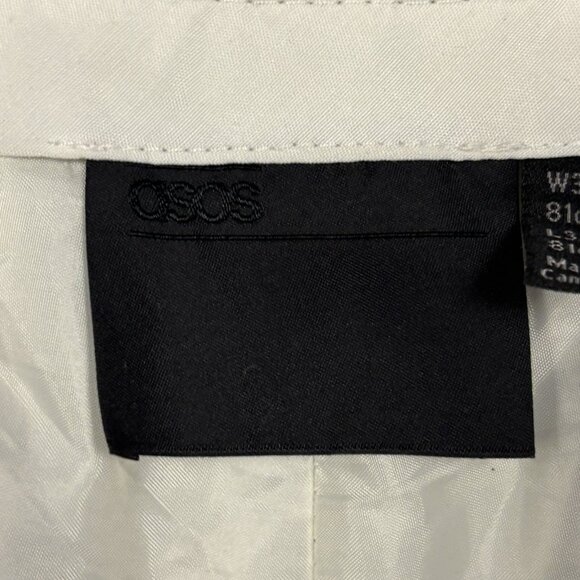 Asos Harris Tweed 100% Wool Cropped Trouser 32 Brown Multicolor Herringbone - Picture 14 of 16